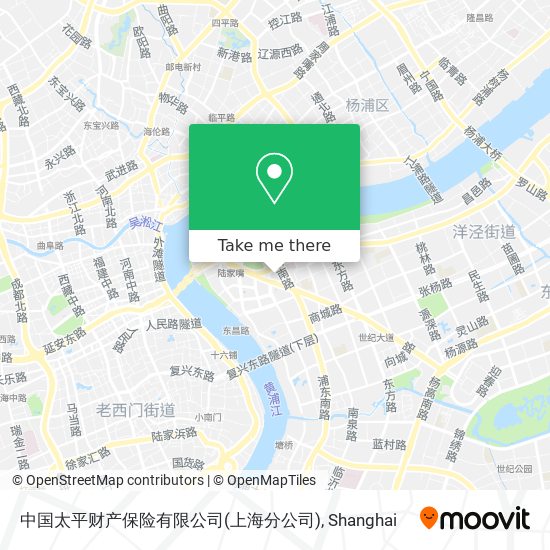 中国太平财产保险有限公司(上海分公司) map