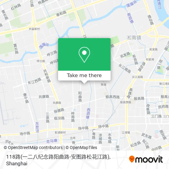 118路(一二八纪念路阳曲路-安图路松花江路) map