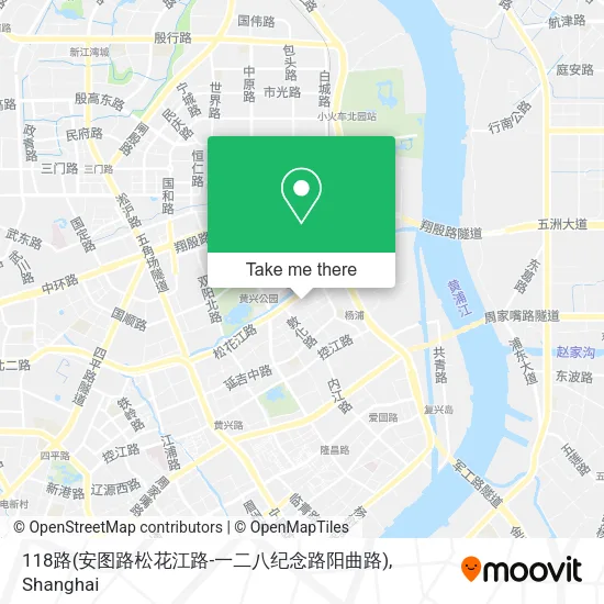 118路(安图路松花江路-一二八纪念路阳曲路) map