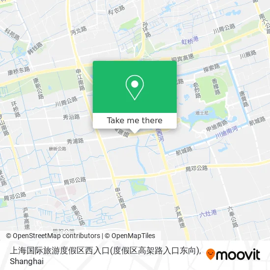 上海国际旅游度假区西入口(度假区高架路入口东向) map