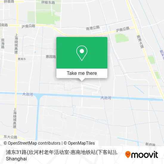 浦东31路(欣河村老年活动室-惠南地铁站(下客站)) map