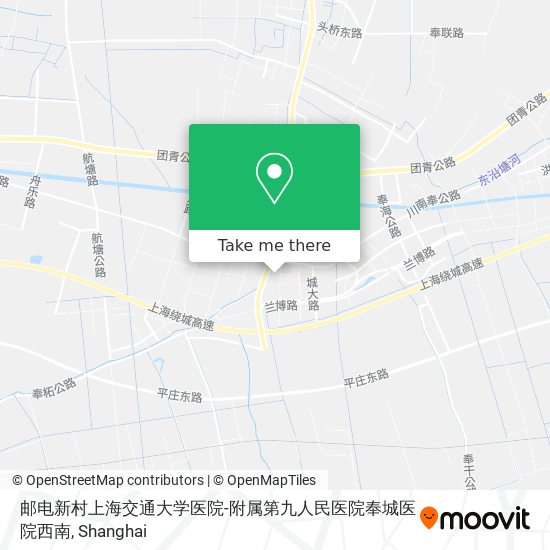 邮电新村上海交通大学医院-附属第九人民医院奉城医院西南 map