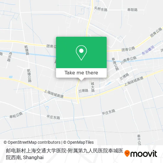 邮电新村上海交通大学医院-附属第九人民医院奉城医院西南 map