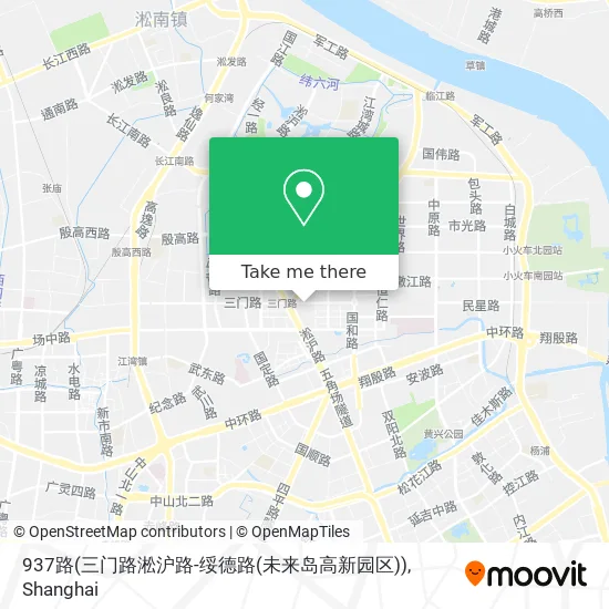 937路(三门路淞沪路-绥德路(未来岛高新园区)) map