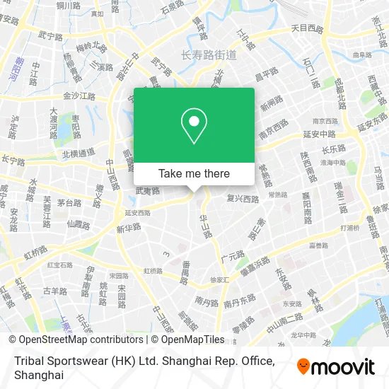 Tribal Sportswear (HK) Ltd. Shanghai Rep. Office map