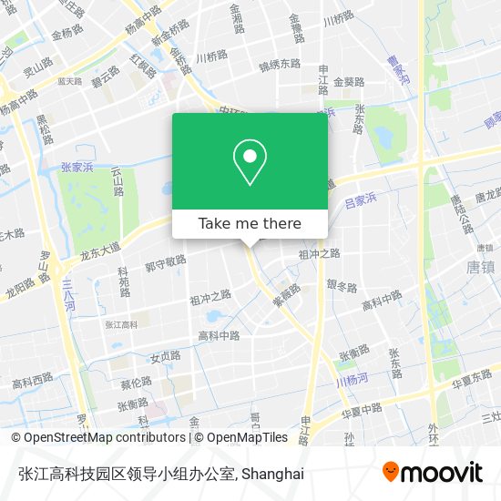 张江高科技园区领导小组办公室 map