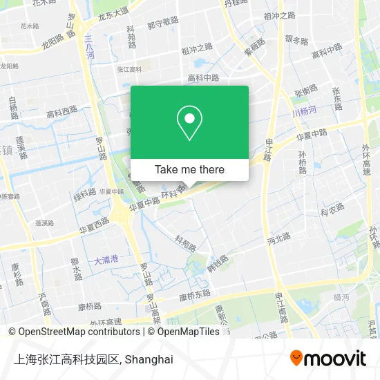 上海张江高科技园区 map