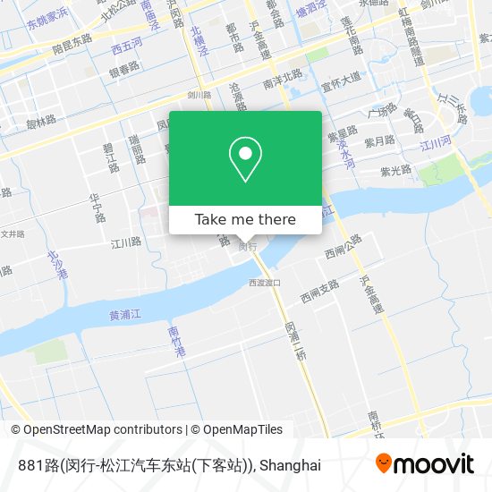 881路(闵行-松江汽车东站(下客站)) map