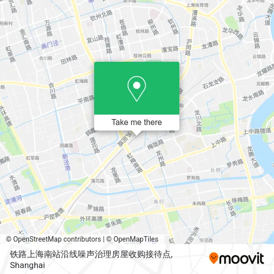 铁路上海南站沿线噪声治理房屋收购接待点 map