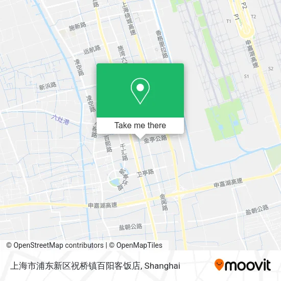 上海市浦东新区祝桥镇百阳客饭店 map