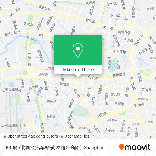 880路(北新泾汽车站-尚泰路乐高路) map