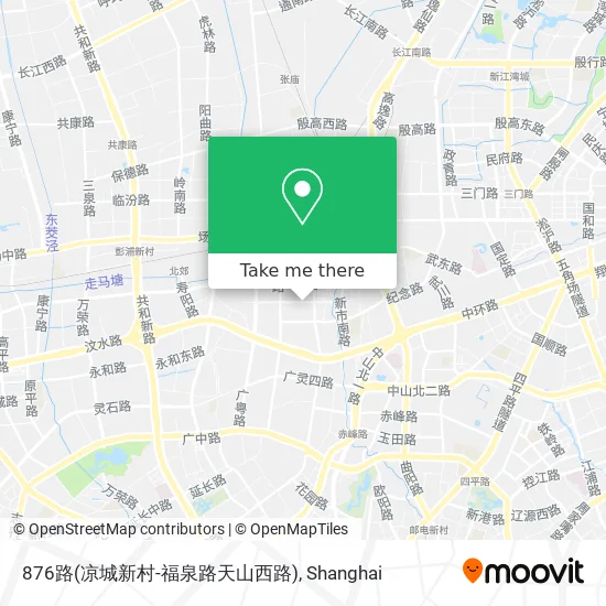 876路(凉城新村-福泉路天山西路) map