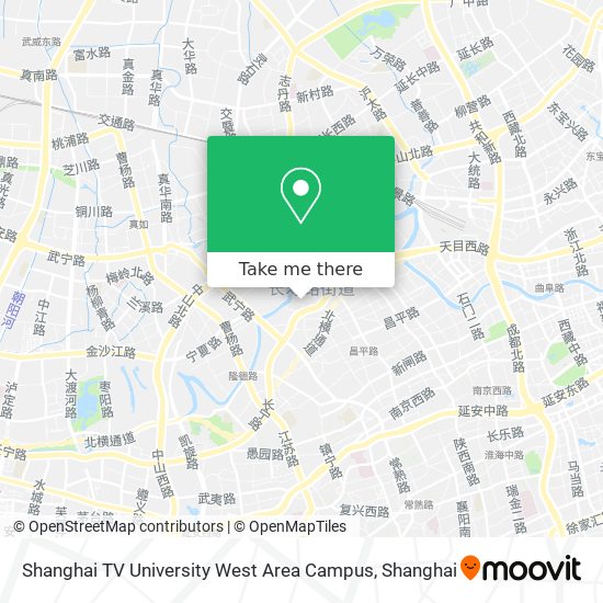 Shanghai TV University West Area Campus map