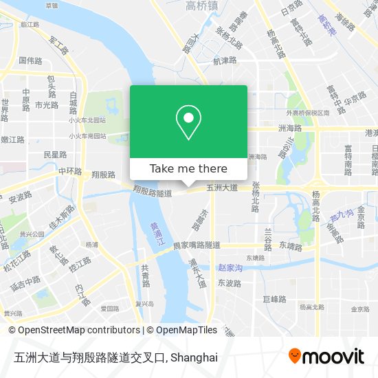 五洲大道与翔殷路隧道交叉口 map