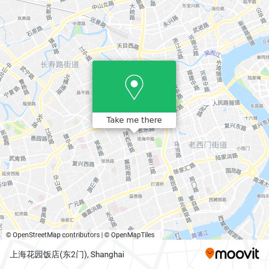 上海花园饭店(东2门) map
