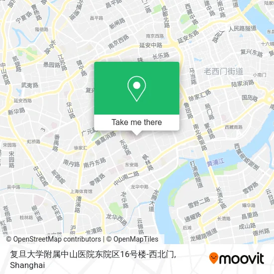 复旦大学附属中山医院东院区16号楼-西北门 map