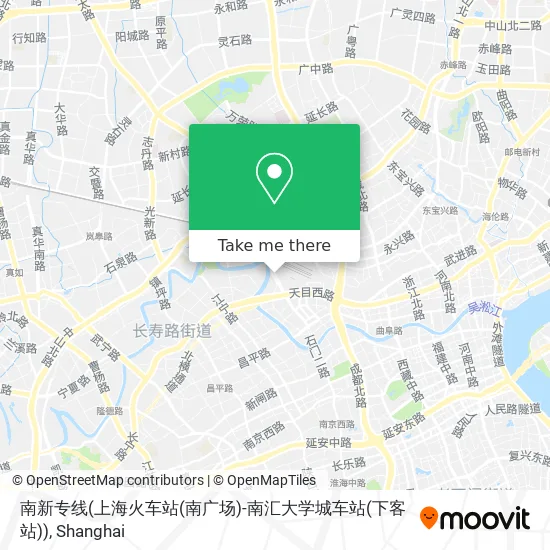 南新专线(上海火车站(南广场)-南汇大学城车站(下客站)) map