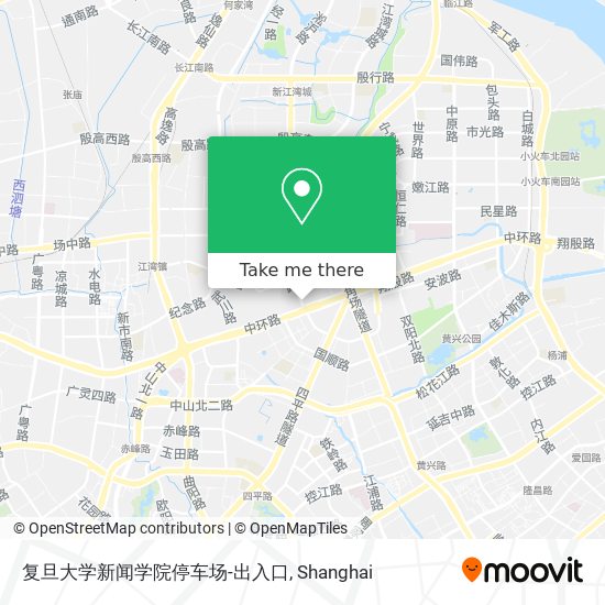 复旦大学新闻学院停车场-出入口 map