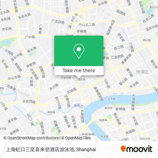 上海虹口三至喜来登酒店游泳池 map