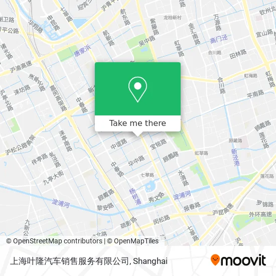 上海叶隆汽车销售服务有限公司 map