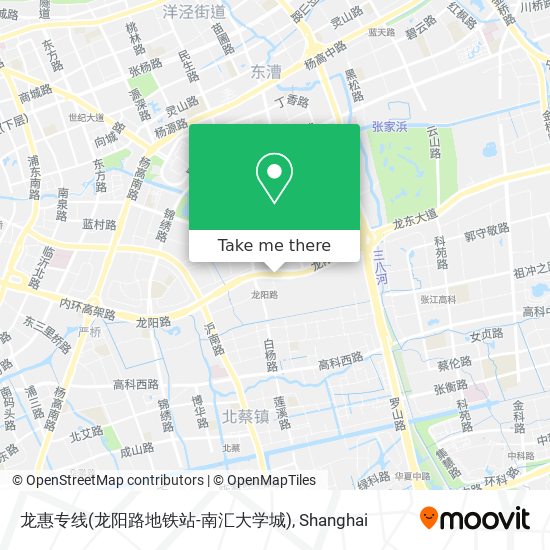 龙惠专线(龙阳路地铁站-南汇大学城) map