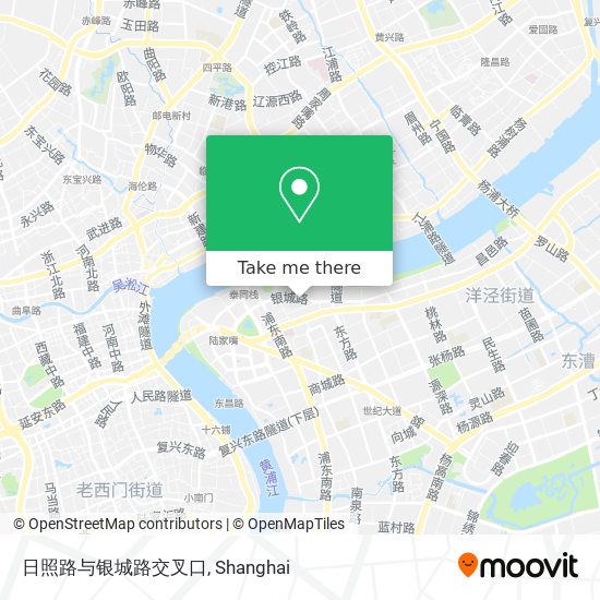 日照路与银城路交叉口 map