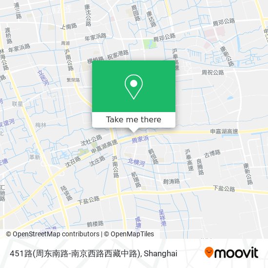 451路(周东南路-南京西路西藏中路) map