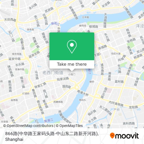 866路(中华路王家码头路-中山东二路新开河路) map