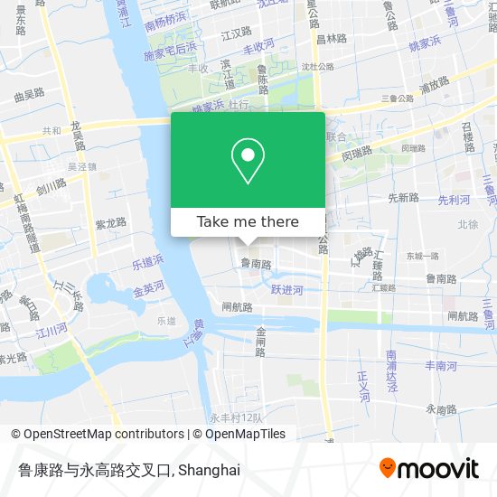 鲁康路与永高路交叉口 map