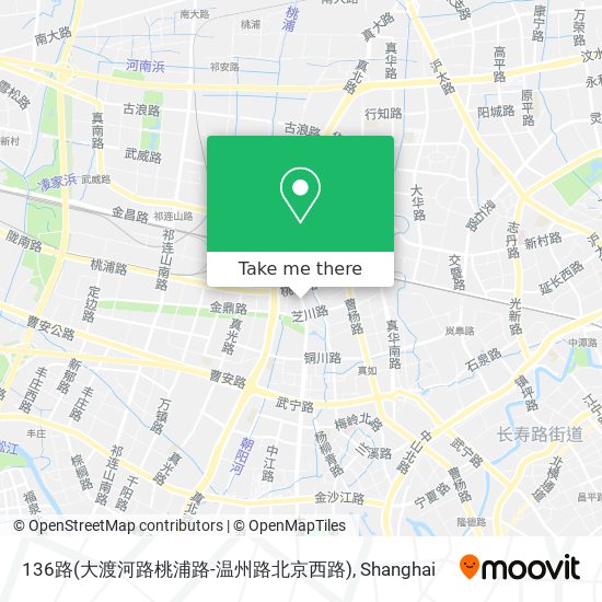 136路(大渡河路桃浦路-温州路北京西路) map