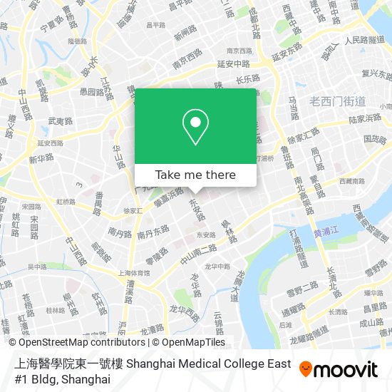 上海醫學院東一號樓 Shanghai Medical College East #1 Bldg map