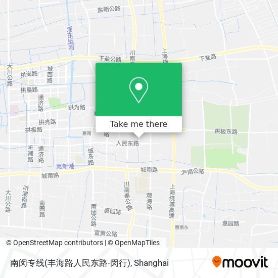 南闵专线(丰海路人民东路-闵行) map