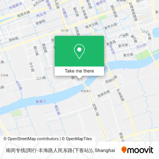 南闵专线(闵行-丰海路人民东路(下客站)) map