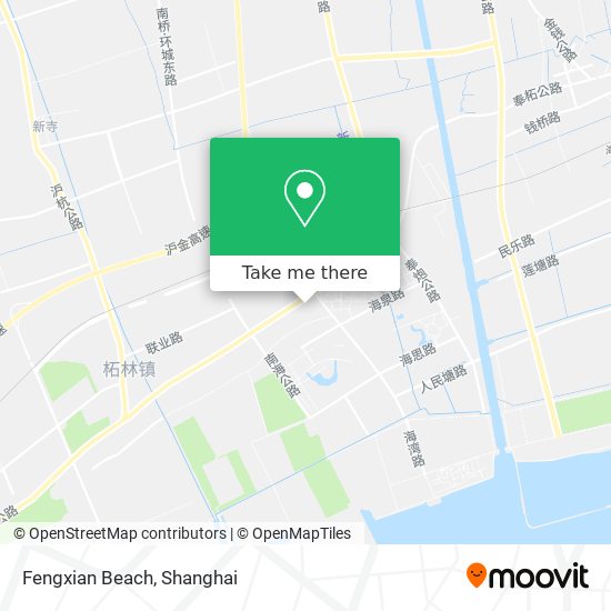 Fengxian Beach map
