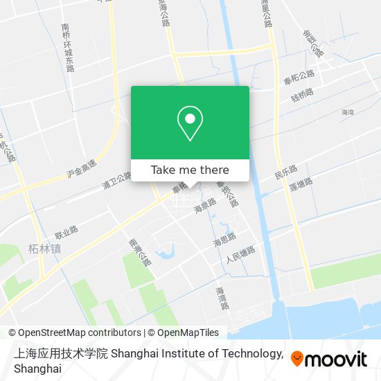 上海应用技术学院 Shanghai Institute of Technology map