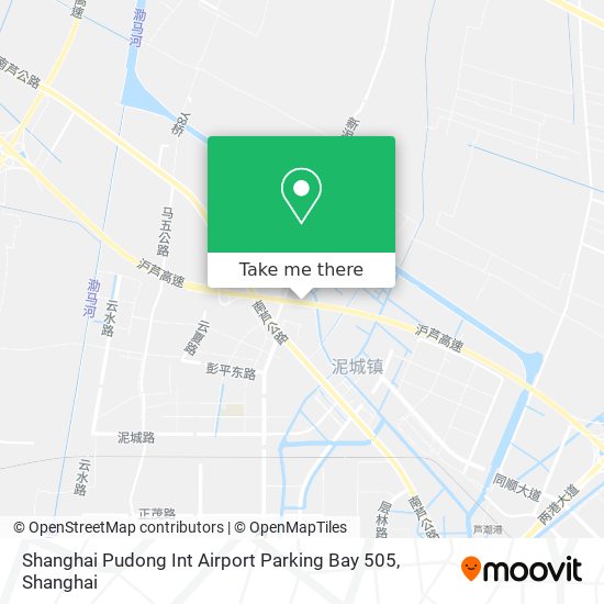 Shanghai Pudong Int Airport Parking Bay 505 map