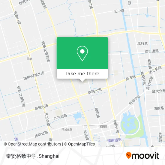 奉贤格致中学 map