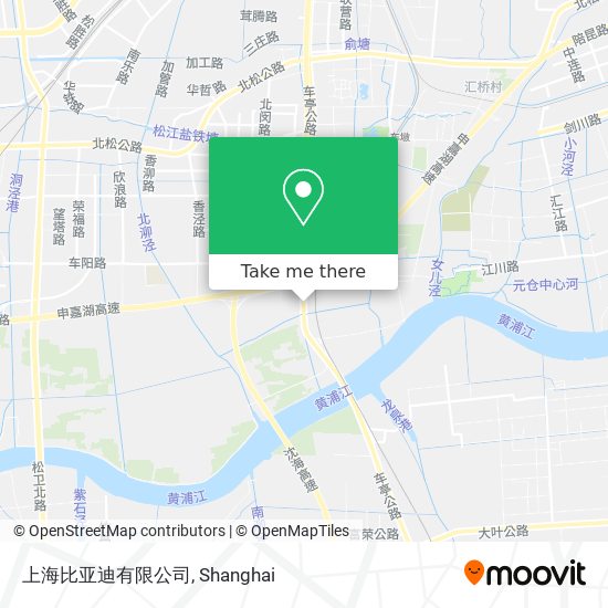 上海比亚迪有限公司 map
