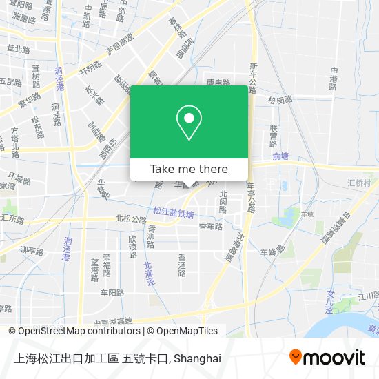 上海松江出口加工區 五號卡口 map