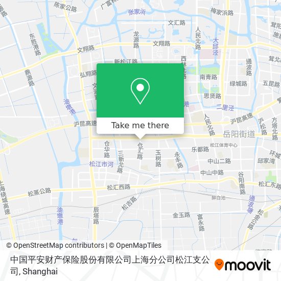 中国平安财产保险股份有限公司上海分公司松江支公司 map