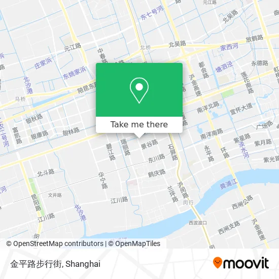 金平路步行街 map