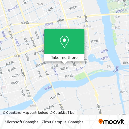 Microsoft Shanghai- Zizhu Campus map