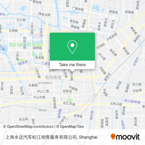 上海永达汽车松江销售服务有限公司 map