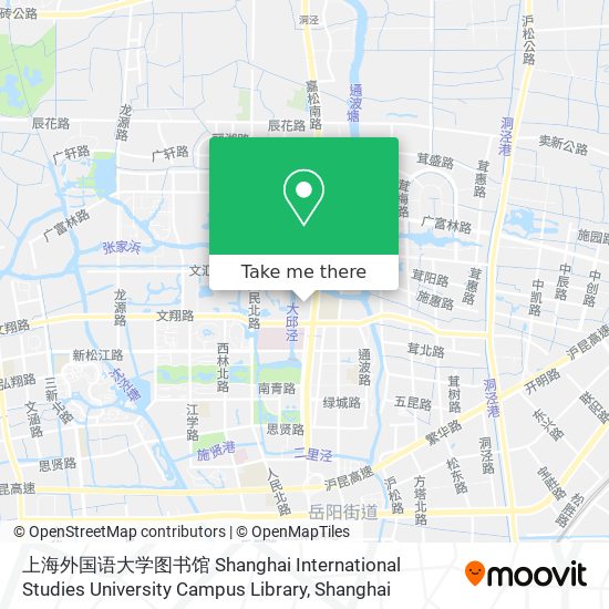 上海外国语大学图书馆  Shanghai International Studies University Campus Library map