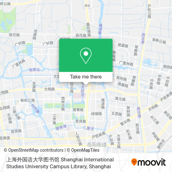上海外国语大学图书馆  Shanghai International Studies University Campus Library map