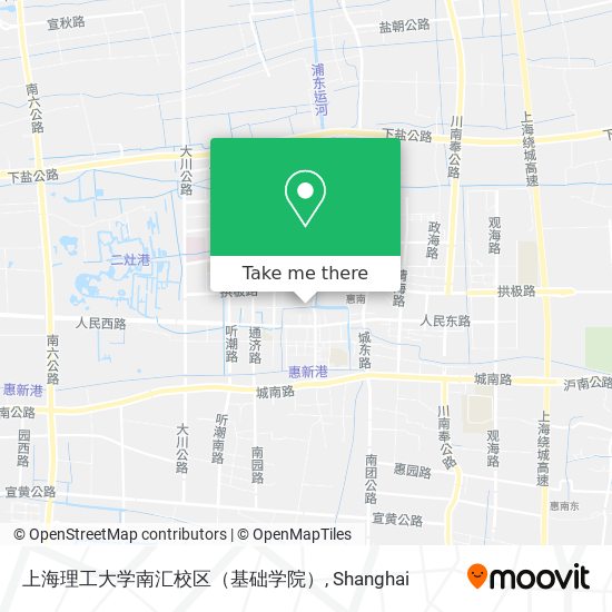 上海理工大学南汇校区（基础学院） map