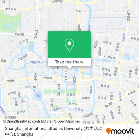 Shanghai International Studies University (师生活动中心) map