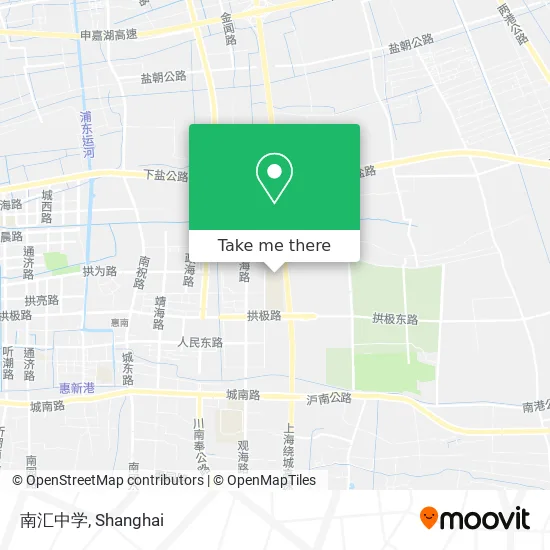 南汇中学 map