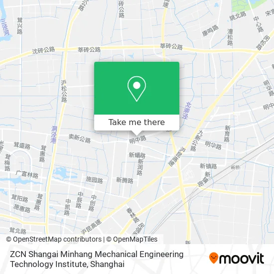 ZCN Shangai Minhang Mechanical Engineering Technology Institute map
