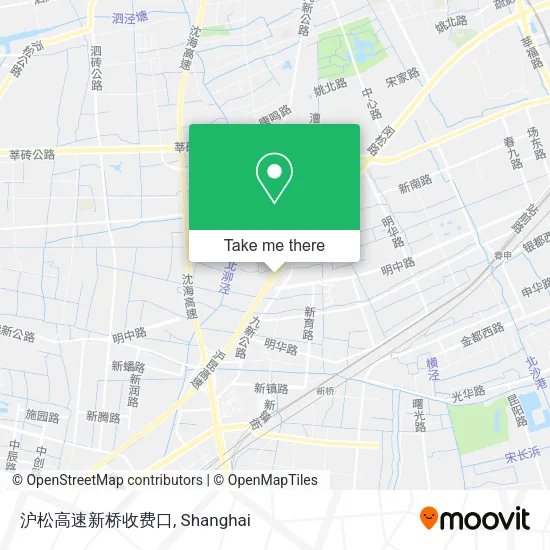 沪松高速新桥收费口 map